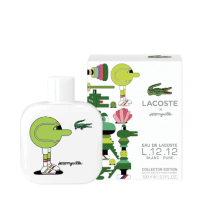 Lacoste Eau De Lacoste L.12.12 Blancmen Pure Eau De Toilette Spray (Jeremyville Collector Edition) 3.4 oz